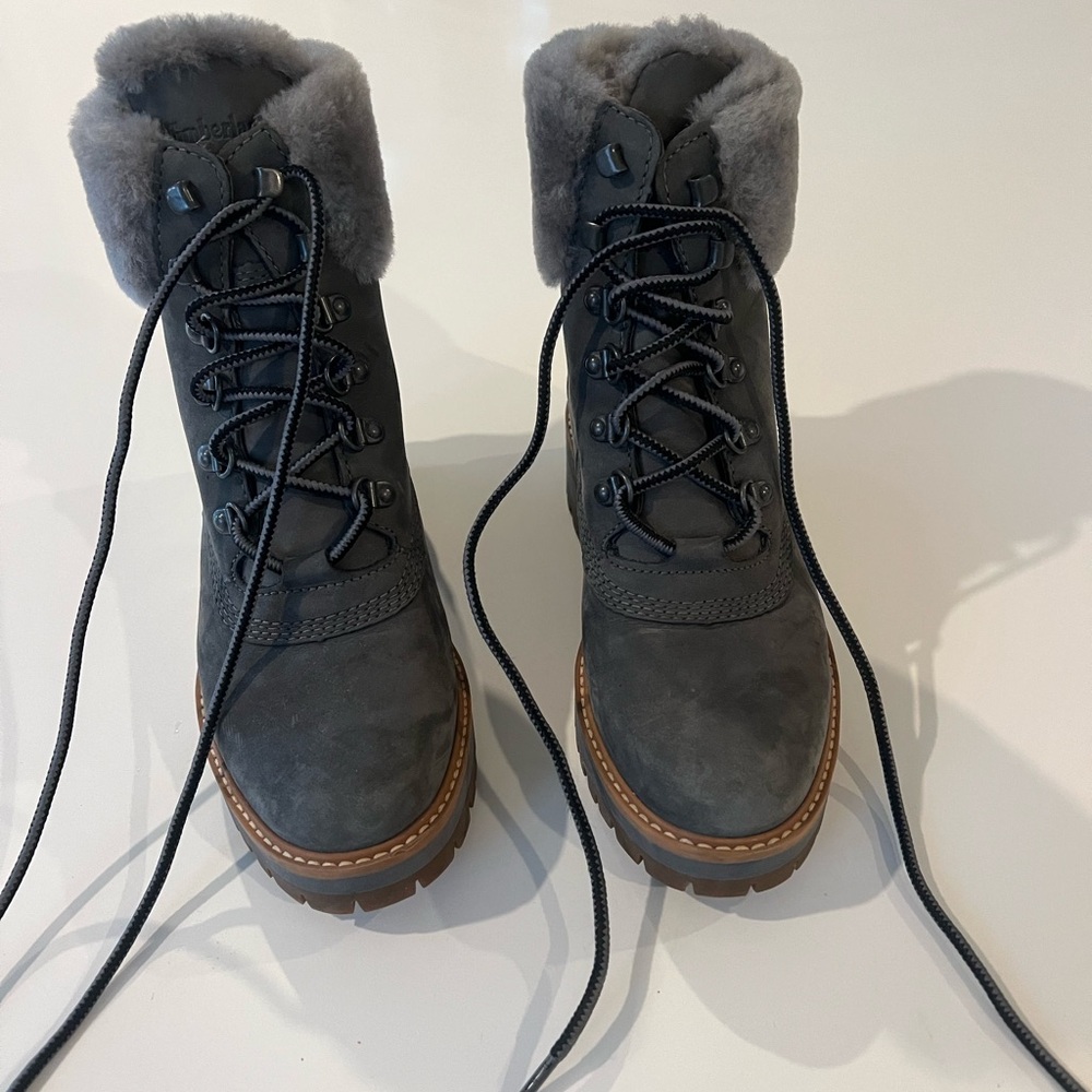 Timberland Women's Charcoal Fur-Lined Boots